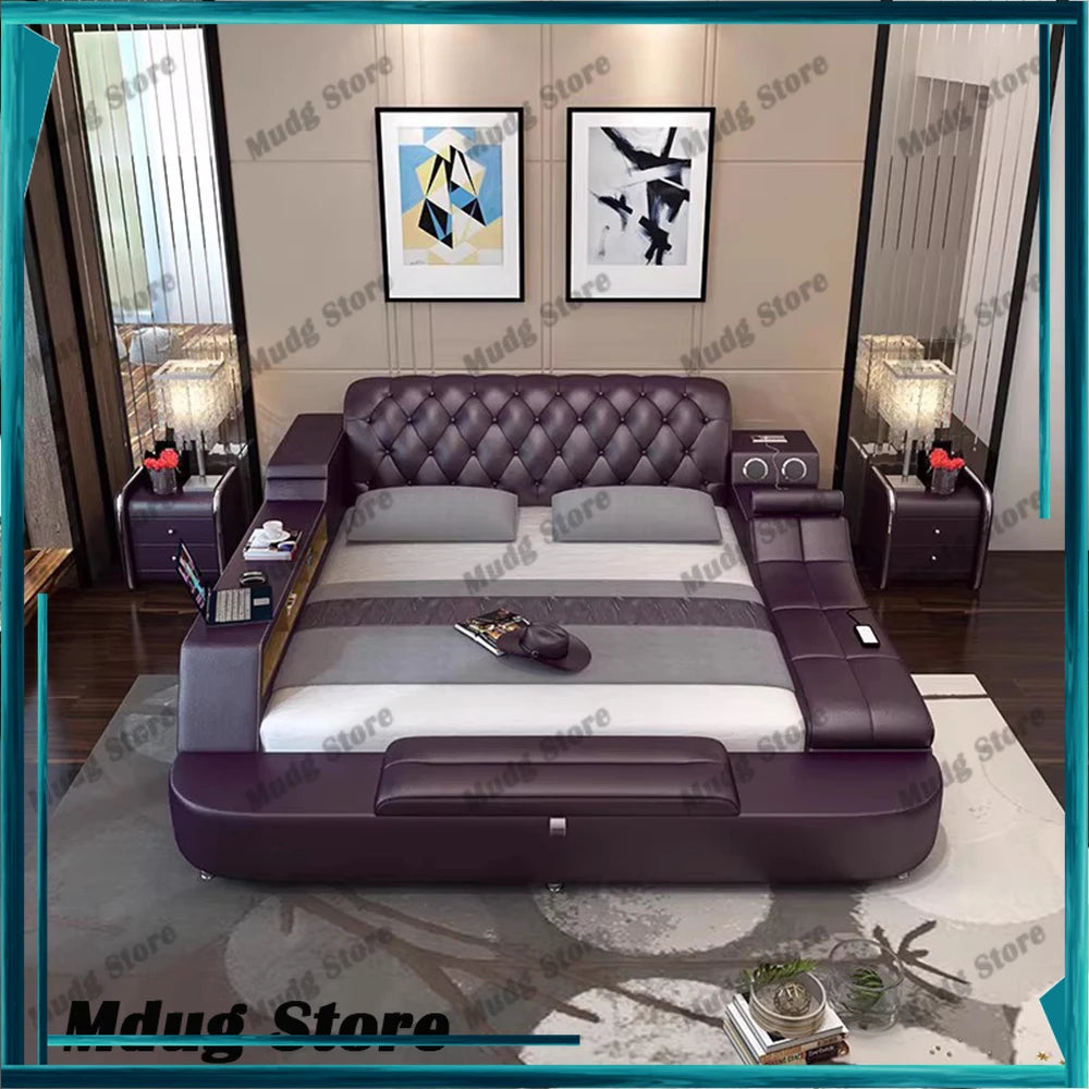 Unique Aesthetic Bed Laptop Dressing Frame Lounge Double Bed Dressers Sleeping Queen Muebles Para El Hogar Home Furniture