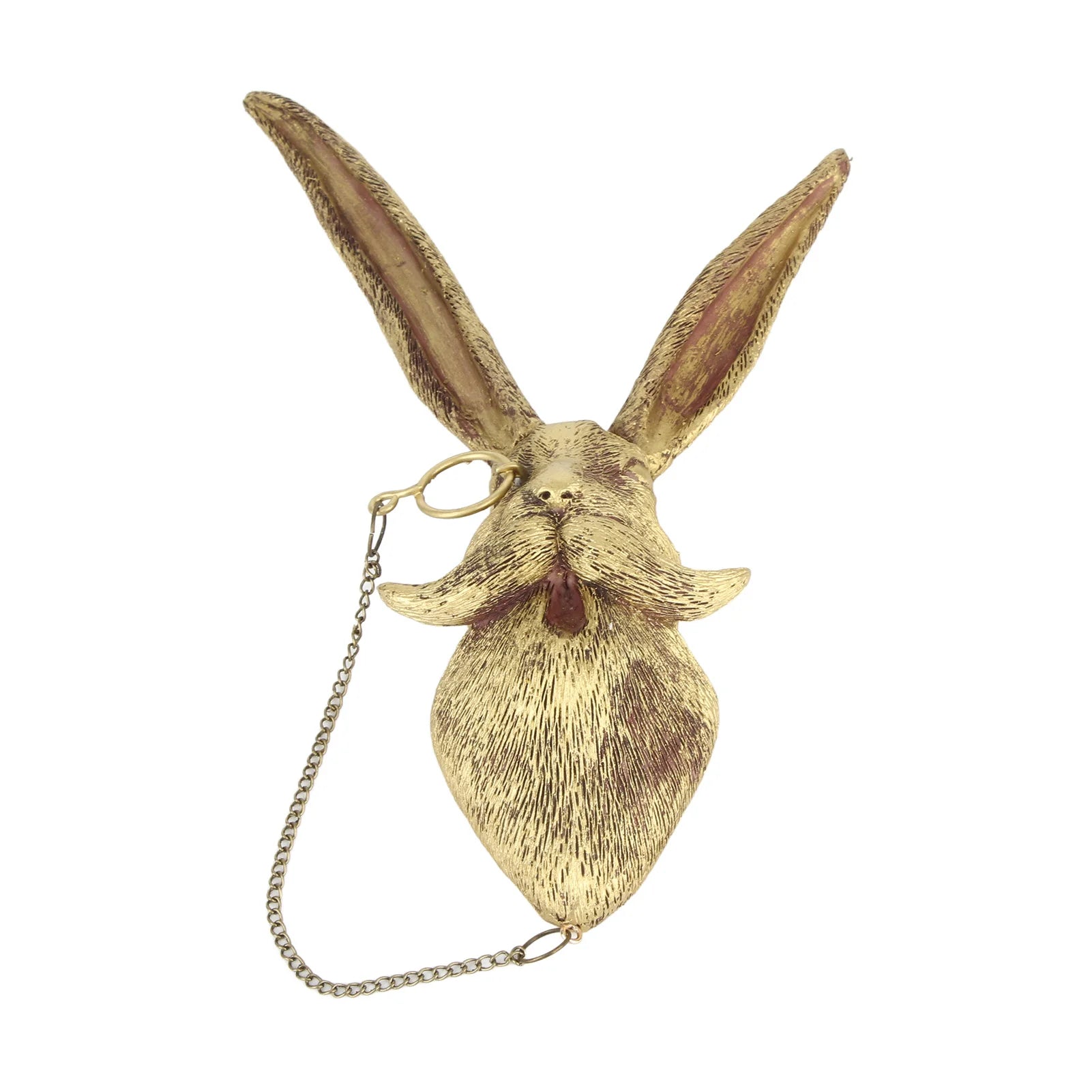 Home Decor Waterproof Bronzed Resin Animal Hanging Sculpture Sunscreen Animal Head Wall Hanging Ornaments Hanging Ornaments