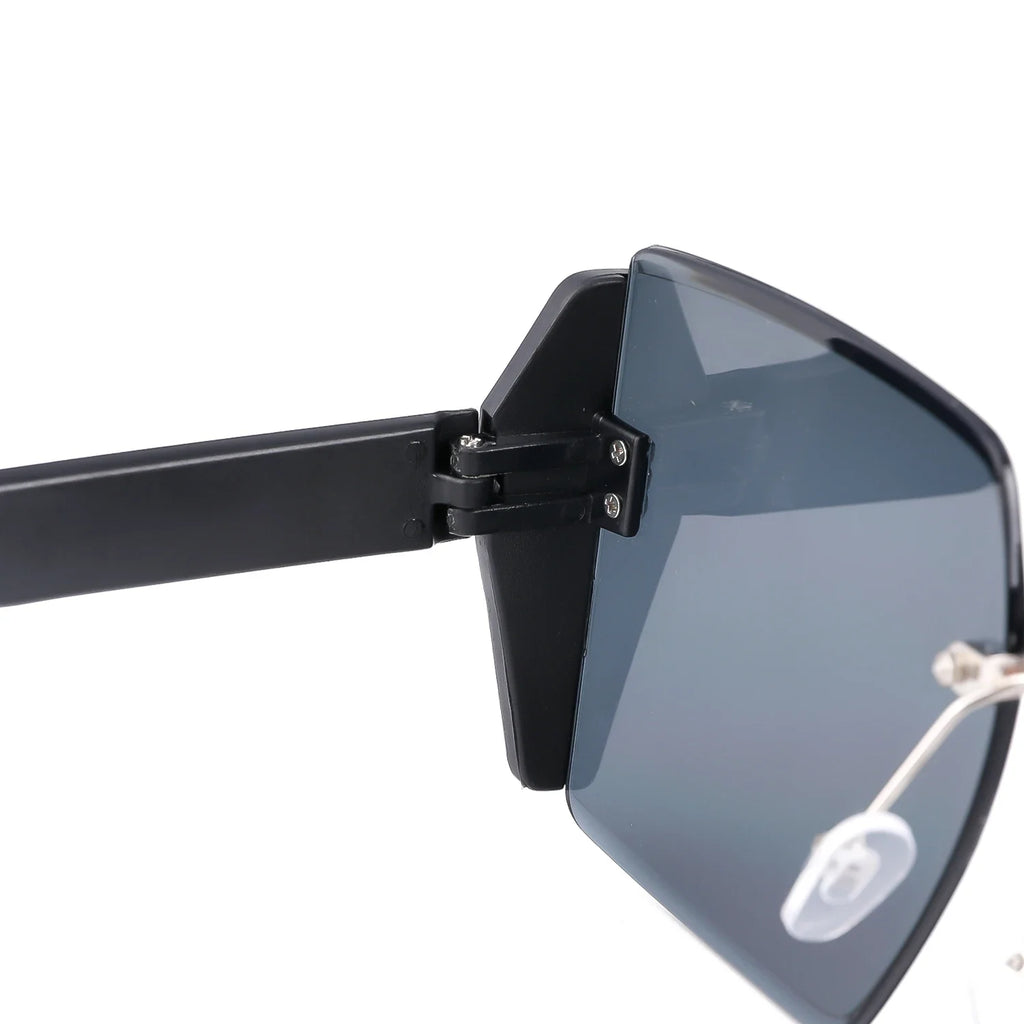 Women's Sun Glasses Vintage Square Sunglasses Woman Classic Retro Gradient Mirror Frameless Sun Glasses Female Fashion