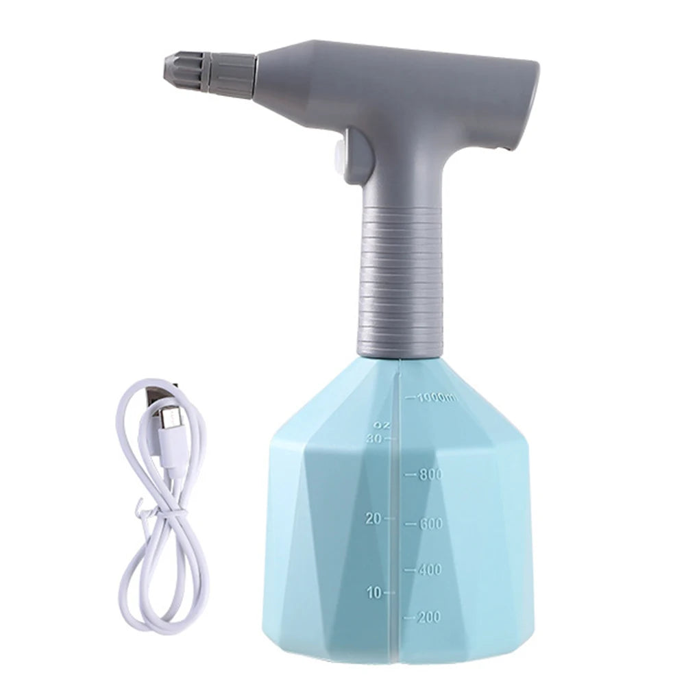 1L Pressure Sprayer Tool USB Rechargeable Handheld Plant Sprayers 360 Adjustable Nozzle Leakproof for Agricultural Irrigation