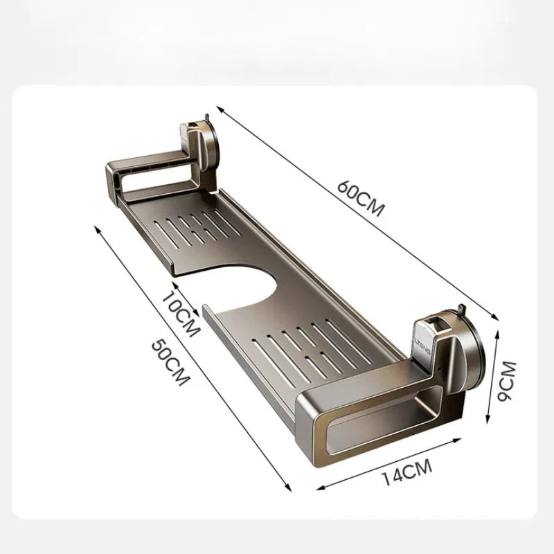 Bathroom Storage Suction Cup Shelves, Non-perforated Installation, Kitchen, Laundry Sink Multi-scene Application