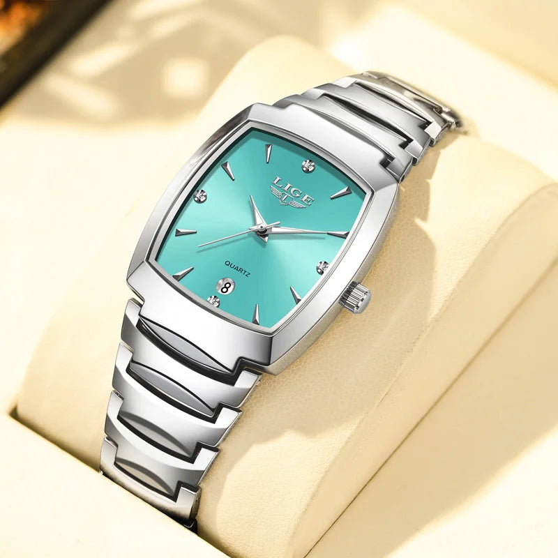 LIGE New Ladies Waterproof Watch Luxury Stainless Steel Women Watches Creative Fashion Original Elegant Quartz Wristwatch Gift