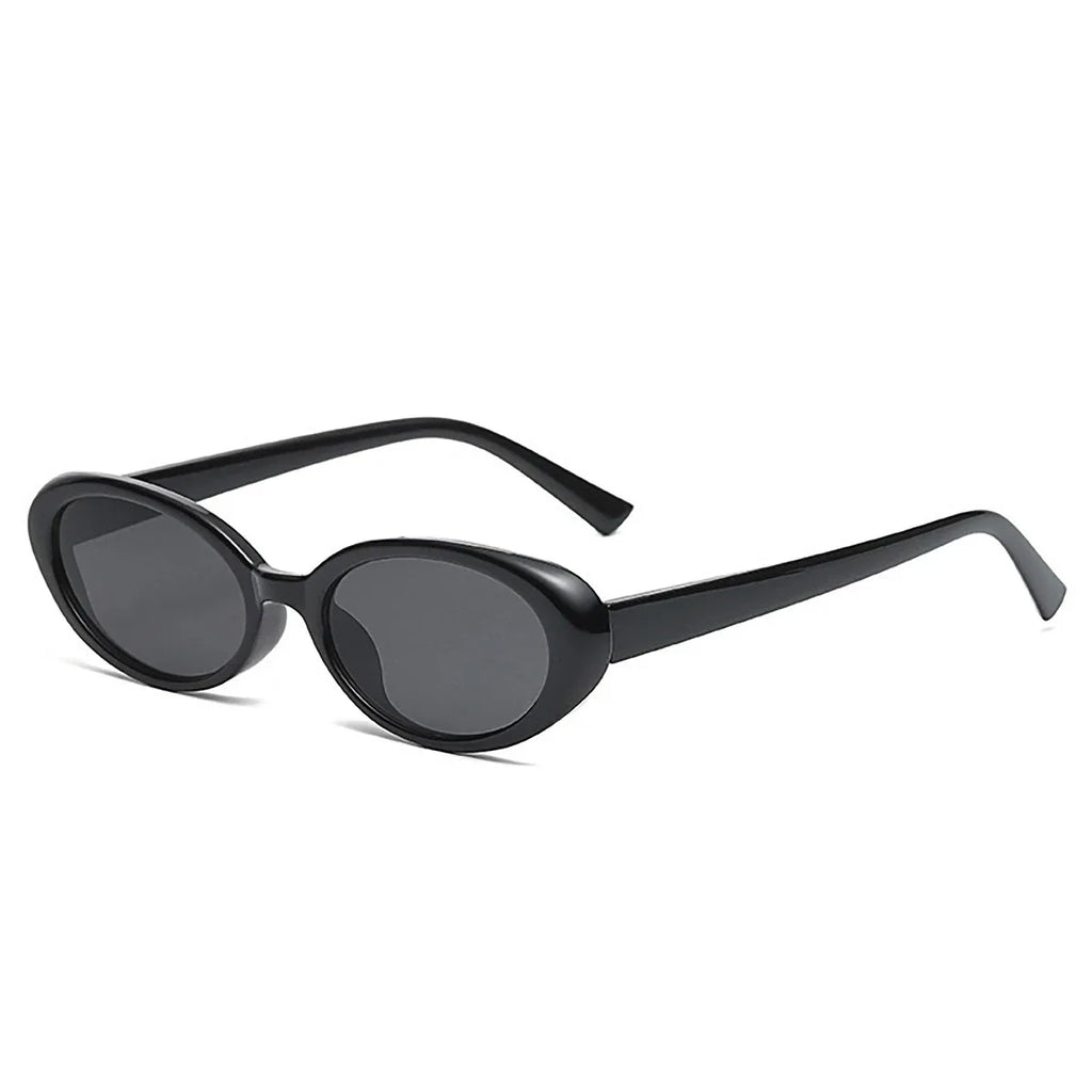 2PCS Women Small Oval Sunglasses Vintage Women's Brand Designer Sun Glasses Fashion UV Protection Shades