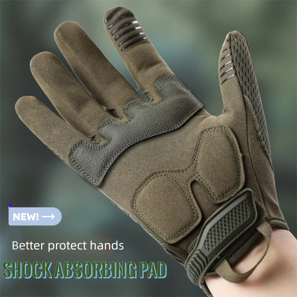 Tactical Gloves for Men,Touchscreen Motorcycle Gloves with Soft Shell&Palm Pad for Cycling Hunting Camping Climbing