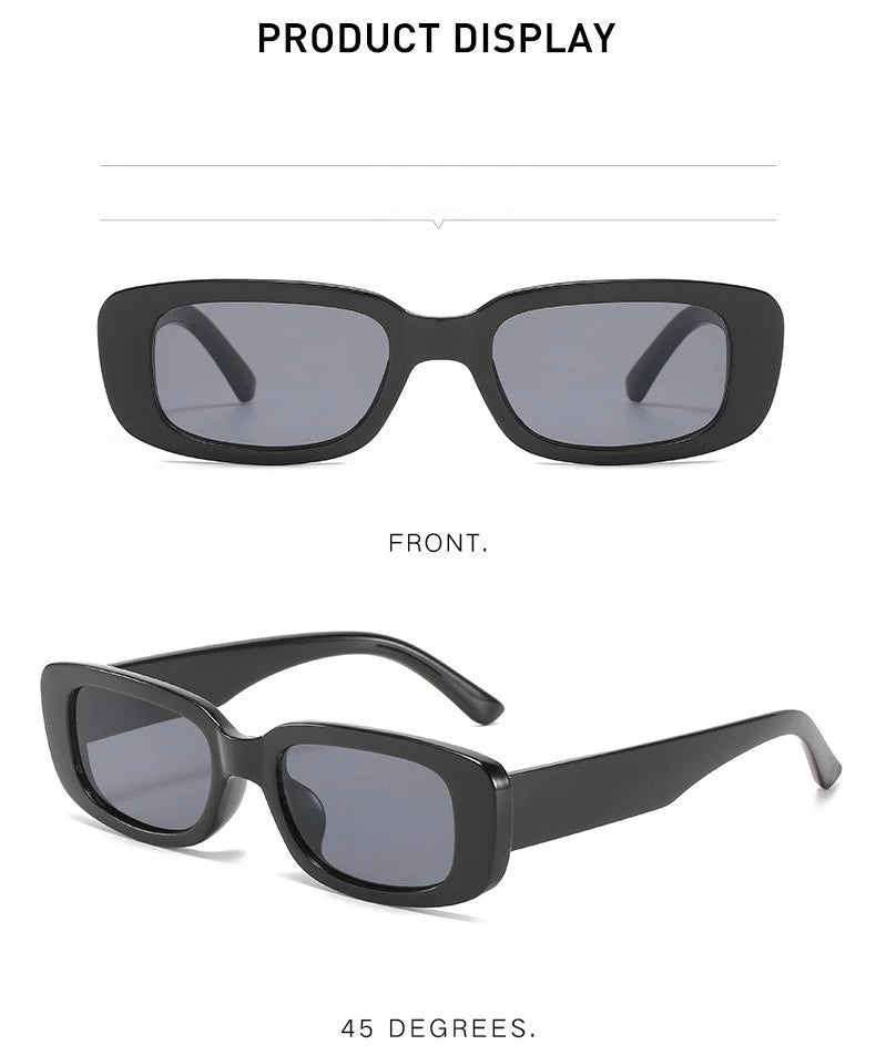 New Small Sunglasses Women Men Trendy Vintage Brand Designer Hip Hop Square Green Sun Glasses Female Eyewear UV400