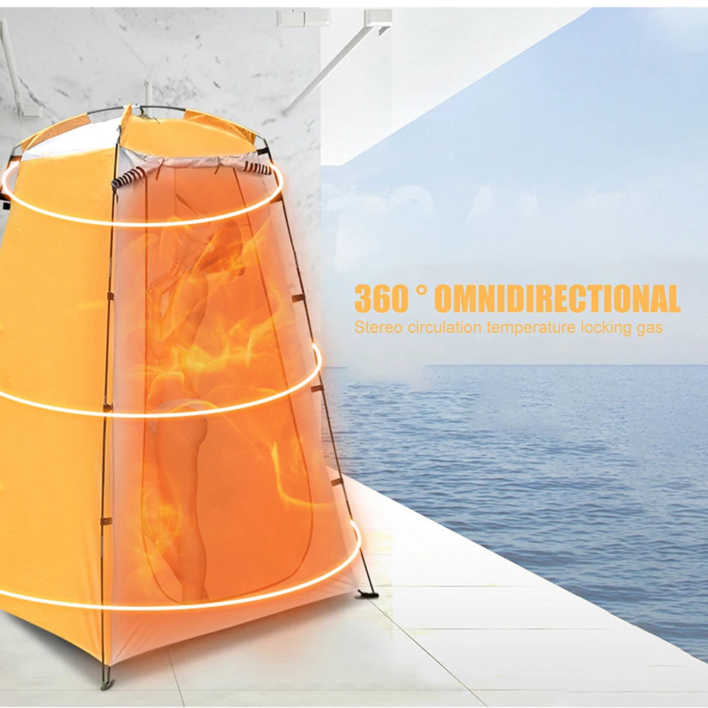 Dressing Room Mobile Toilet Tent Folding Sunshade Bathing Tents Waterproof UV Protection Tear-resistant for Hiking Travel