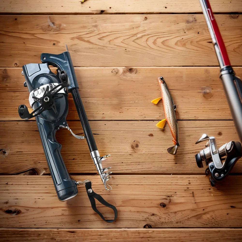 Folding Fishing Rod Telescopic Fishing Pole with Reel Line Spinning Rod Carbon Fiber for Outdoor Fishing Gifts for Men