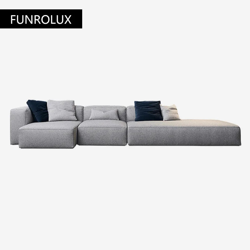 Modern fabric sofa home living room large apartment Nordic modern simple large living room high-end entry Lux sofa