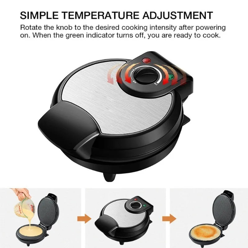 Electric Crispy Egg Roll Maker Sandwich Waffle Maker Pizza Pancake Crepe Baking Oven DIY Ice Cream Cone Machine