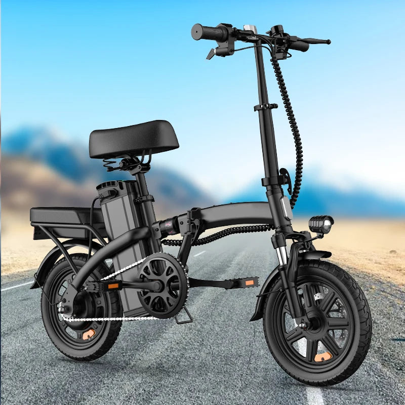 14" Foldable Electric bicycle for Adult, Peak 500W Motor with 48V 7.5Ah Removable Battery 40 Miles Range 3 Hours Charge Time