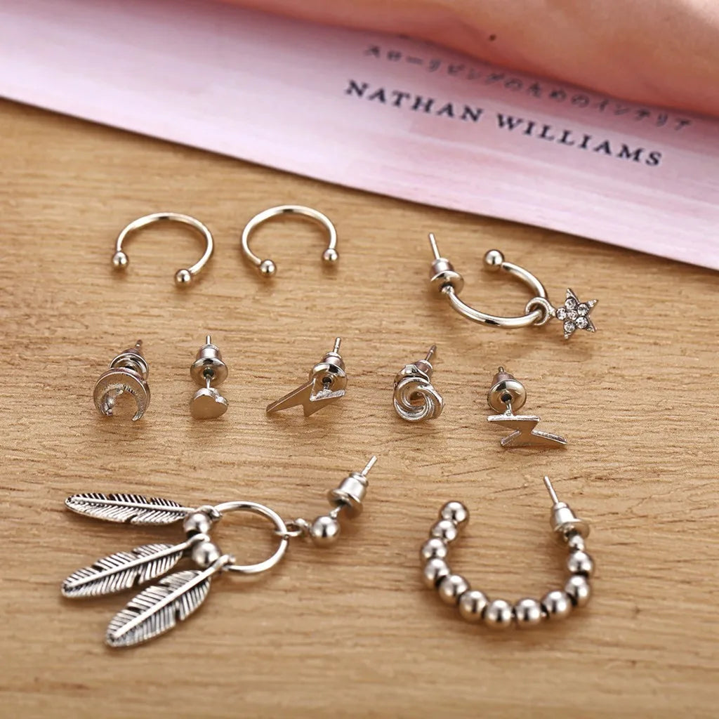 925 Sterling Silver Ear Needle Fashion Hoop Earrings White Crystal Luxury Women'S Silver Earrings Wedding Women'S Jewelry Gift