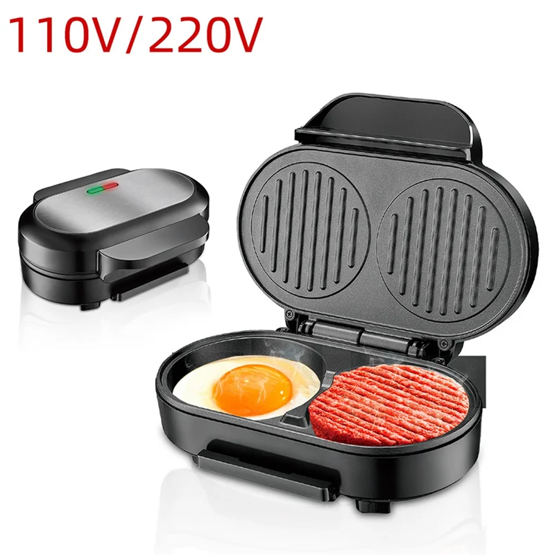 ABKJ-Hamburger Maker  Multifunction Double Round Burger Press Patty Maker   For Egg Stuffed Burgers Beef Burger  US Plug