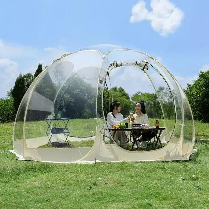 Sun Room Transparent Camping Tent 4-8 People Starry Sky Dome Tent Portable Spherical Tent 360 Degree Panoramic Window Outdoor