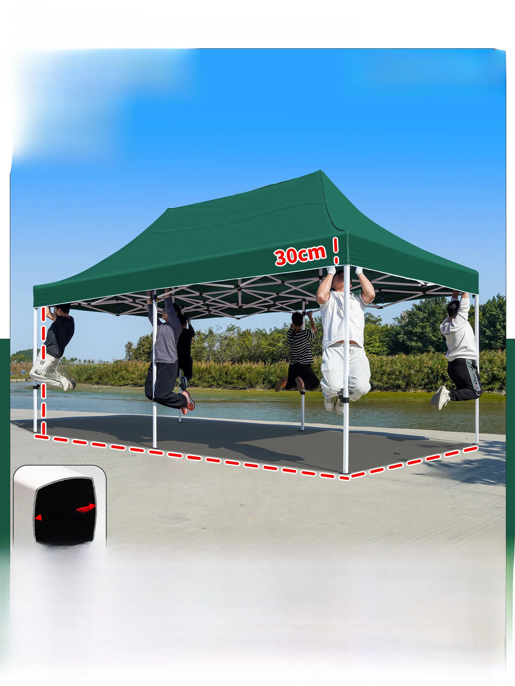 Thiened Four-Legged 3x6 Meters Tent Outdoor Rain And Sun elter Stall Special Outdoor Cam Travel Supplies Canopy