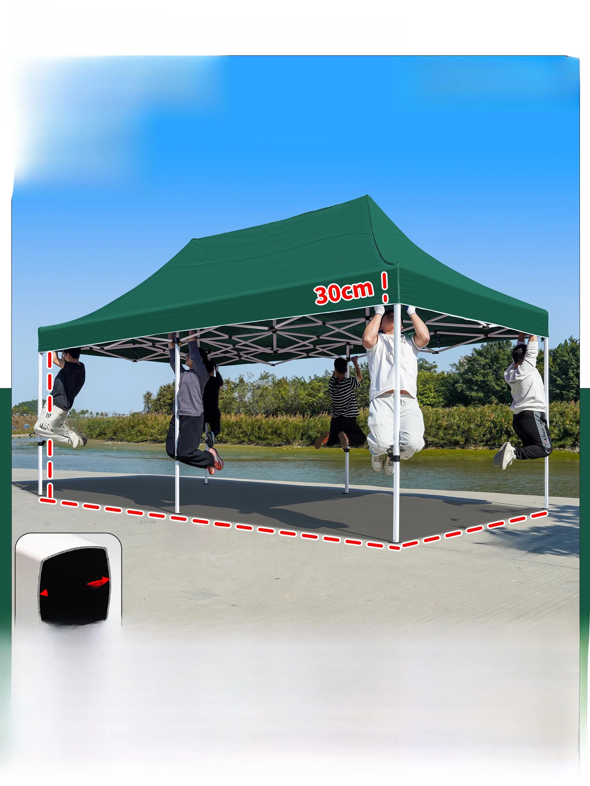 Thiened Four-Legged 3x6 Meters Tent Outdoor Rain And Sun elter Stall Special Outdoor Cam Travel Supplies Canopy
