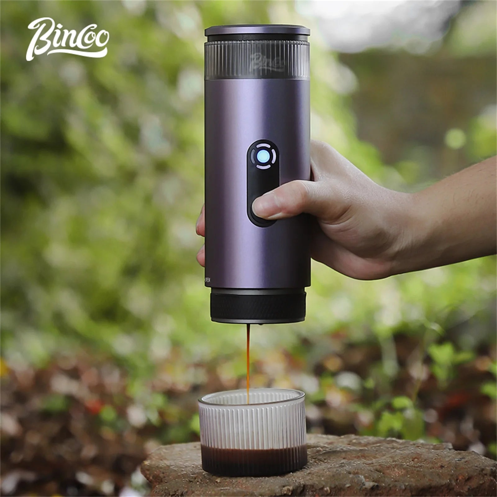 Bincoo Portable Electric Espresso Coffee Maker for Camping Wireless Heating Concentrated Extraction Coffee Machine Red Dot Award