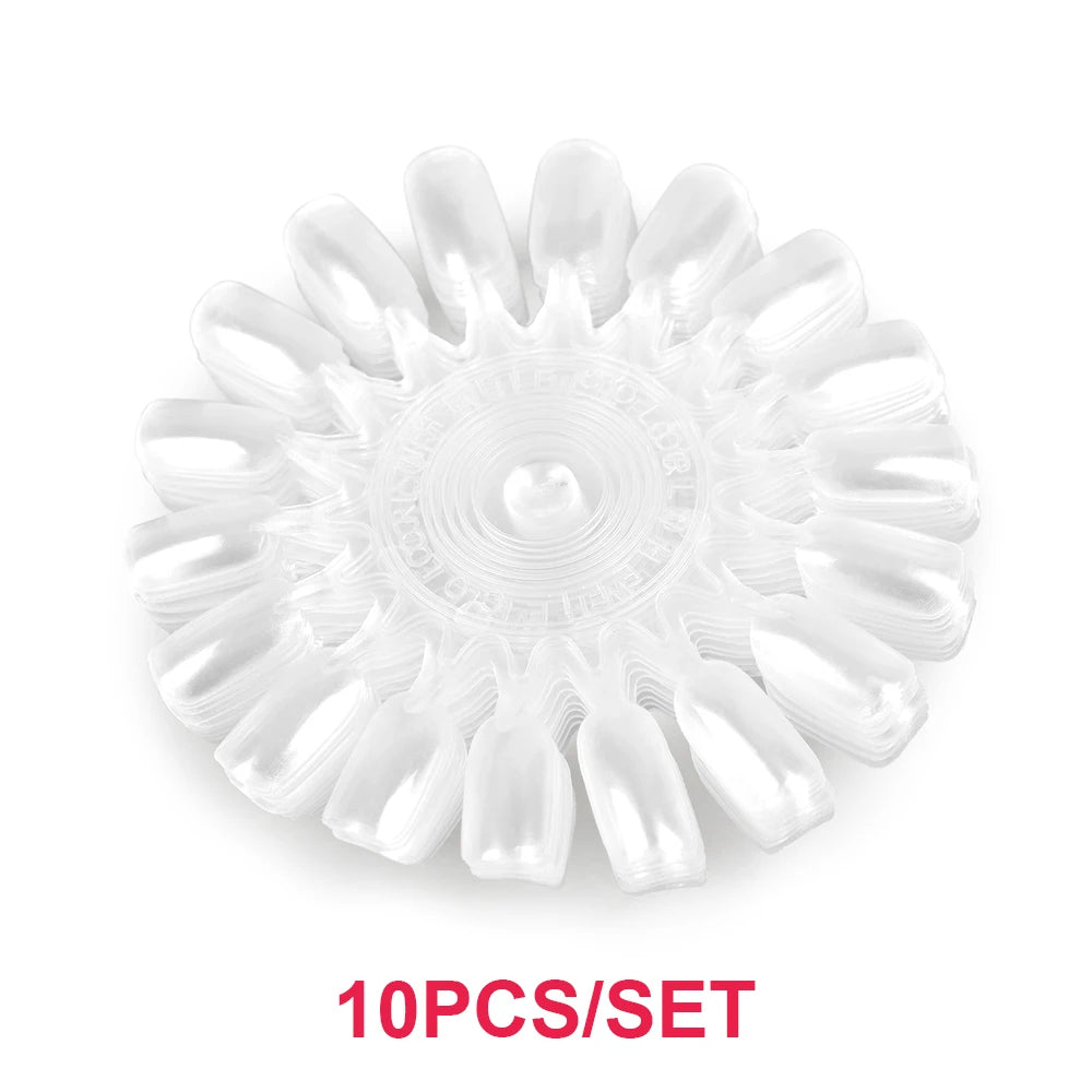 False Nails Tips Display Sticks Clear Nail Swatch Nail Gel Polish Showing Chart Manicure Polish Practice Training Display Board