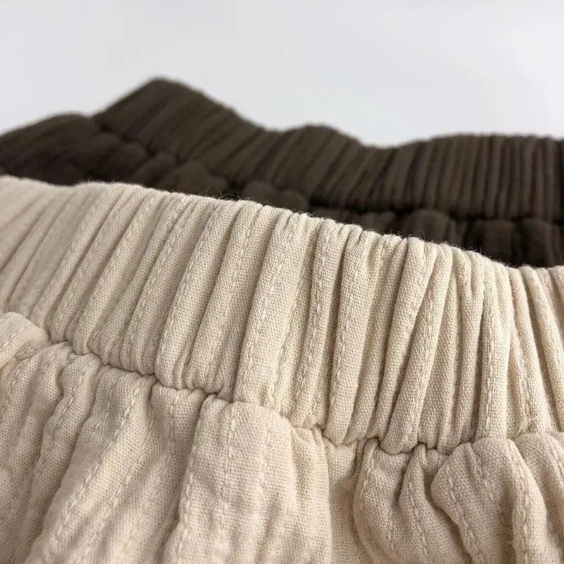 Summer Children's Casual Pants Cotton Hemp Pants Korean Baby Boy and Girls Cargo Pants Kids Clothes