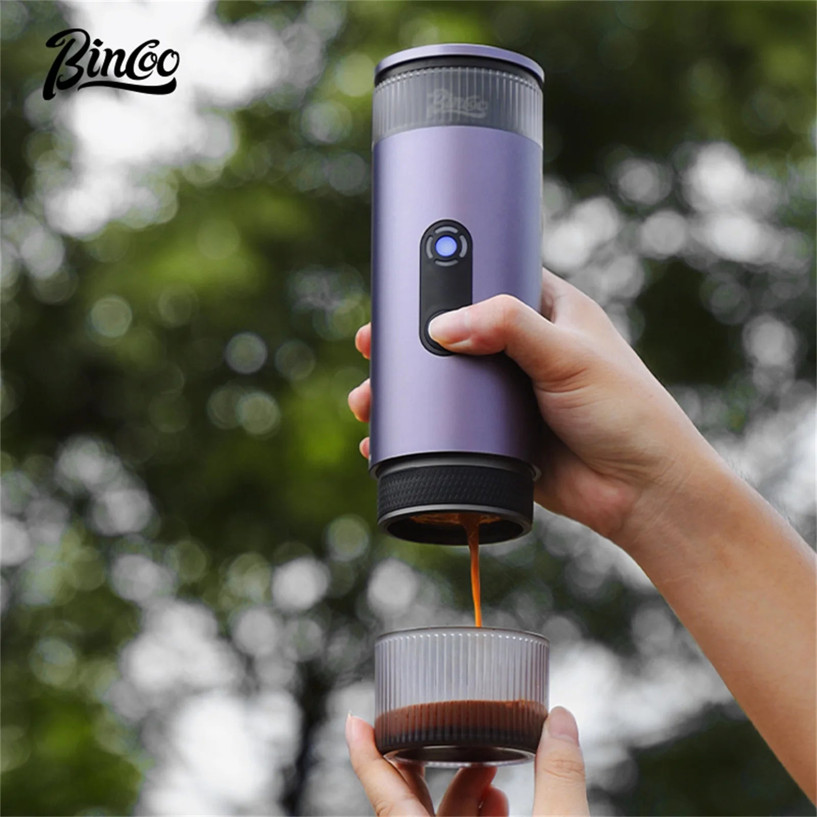 Bincoo Portable Electric Espresso Coffee Maker for Camping Wireless Heating Concentrated Extraction Coffee Machine Red Dot Award