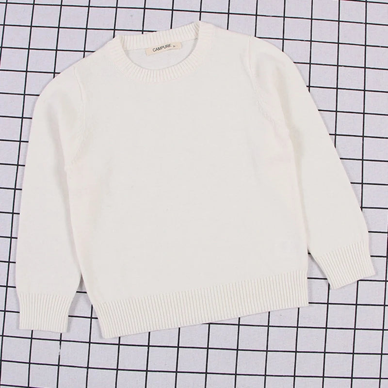 Autumn Kids Baby Boys Girls Pullover Sweaters Casual Baby Boys Girls Long Sleeve Sweaters Candy Color Knit Children's Sweaters