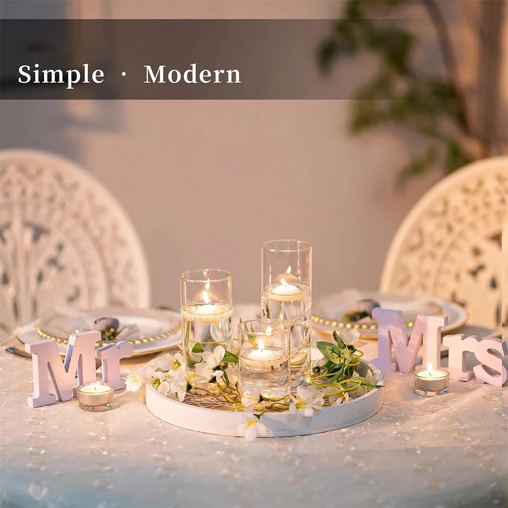 Clear Glass Cylinder Vase Glass Vases for Centerpieces, Modern Floating Candle Vases for Flowers, Hurricane Vase, Candle Holder