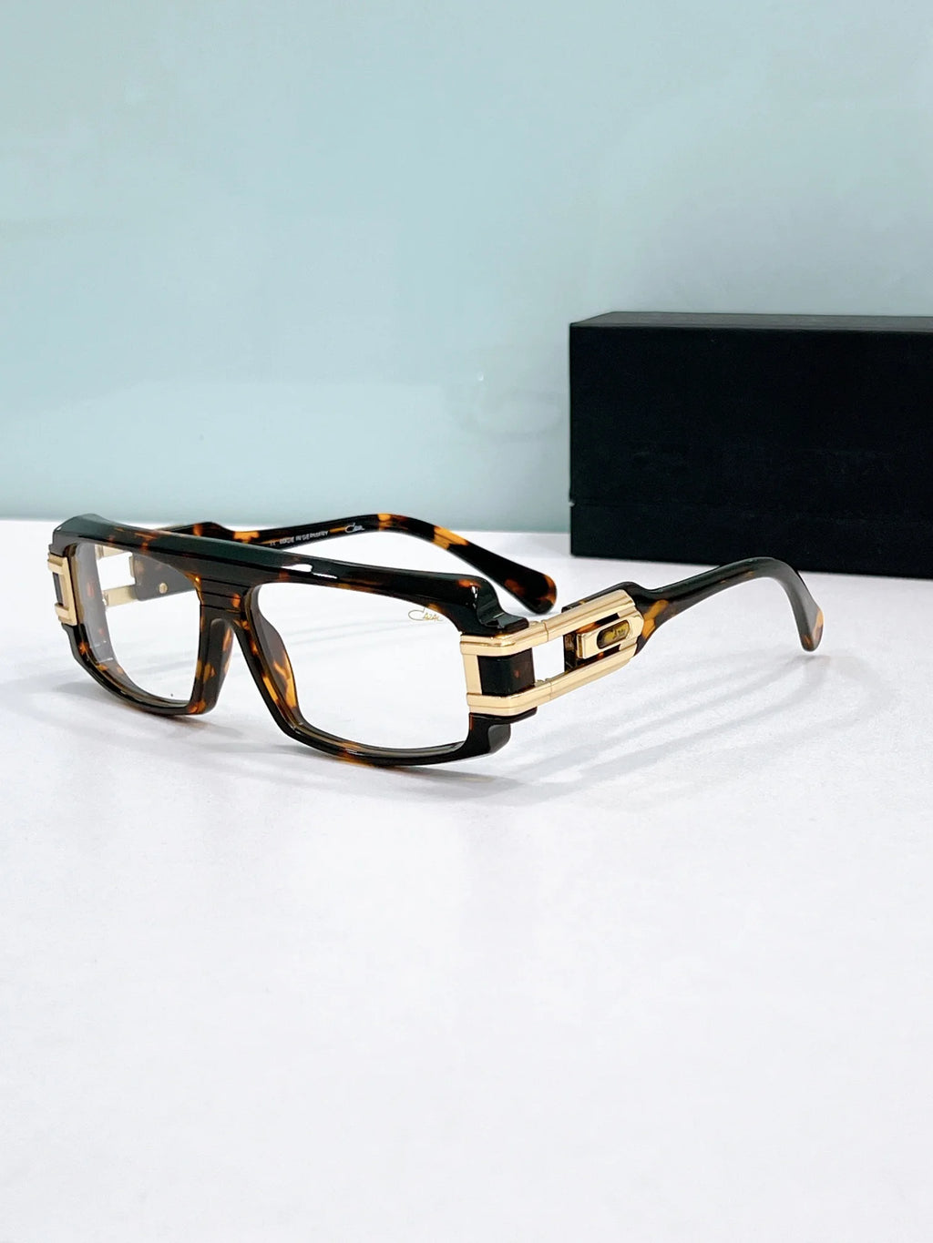 Original CCAZAL MOD164 Trend Classic Rectangle Acetate Frame Men Sunglasses Premium Casual UV400 Polarized Women Couple Eyewear