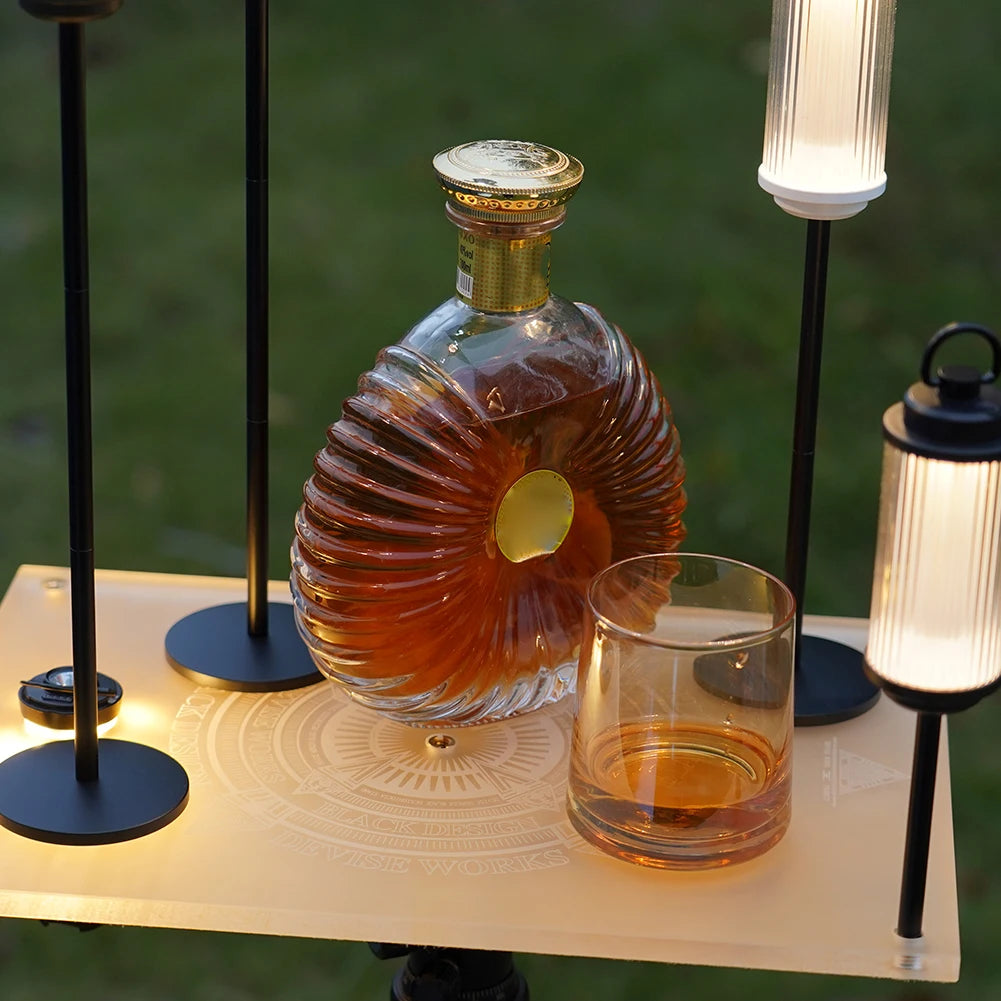 Outdoor Lamp Post Pole Aluminum Alloy Light Pole Bracket Detachable Multi-function Lightweight for Picnic BBQ Hiking Equipment