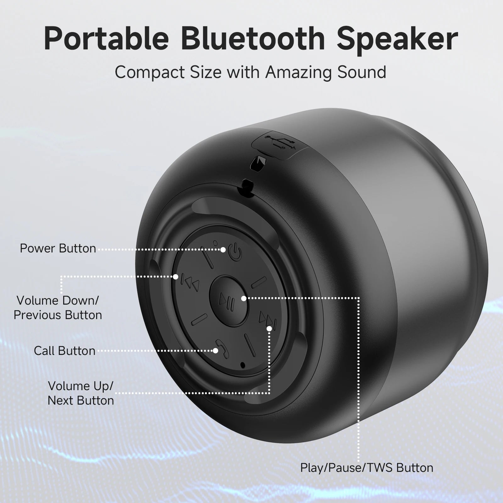 L6 Portable Bluetooth Wireless Speaker Waterproof USB Outdoor Loudspeaker Music Surround Bass Box Speakers For thinkplus IOS
