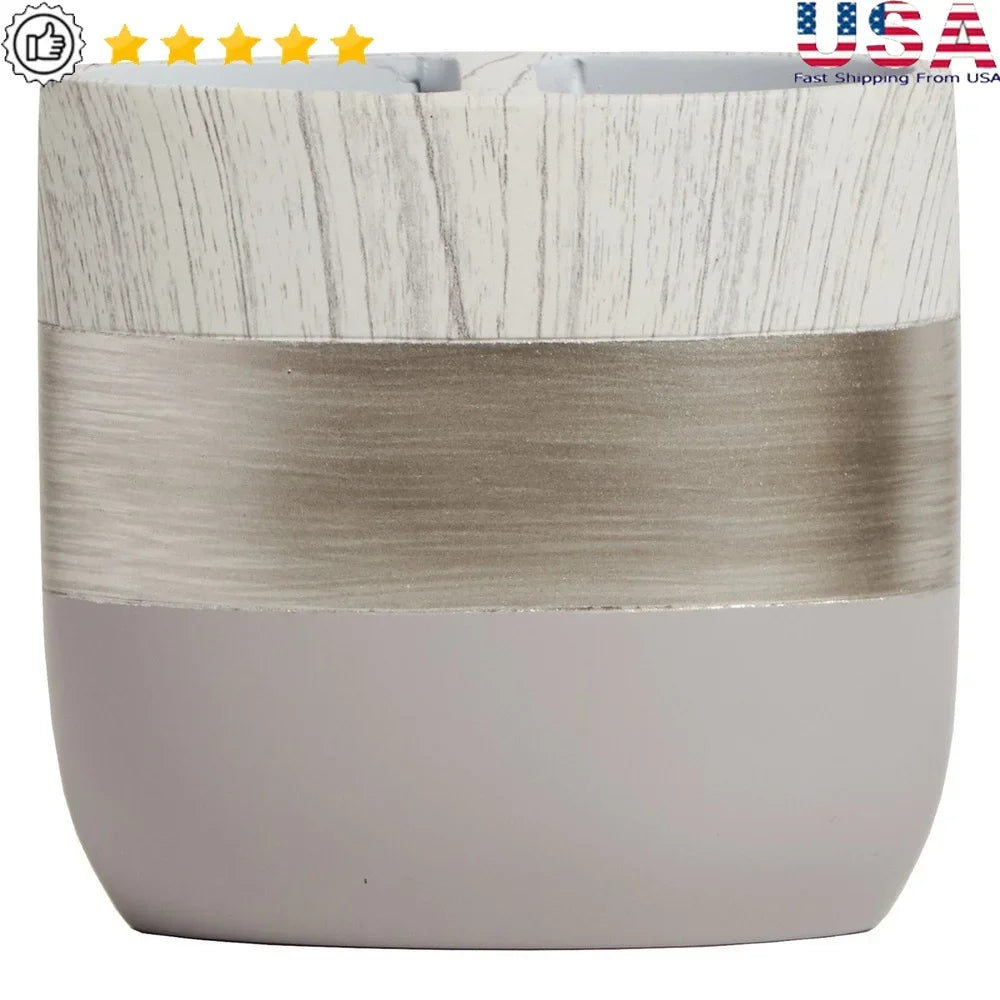 Liselotte Resin Toothbrush Holder Contemporary Design Bath Accessory Manual and Electric Toothbrushes Easy Care Wipe Clean