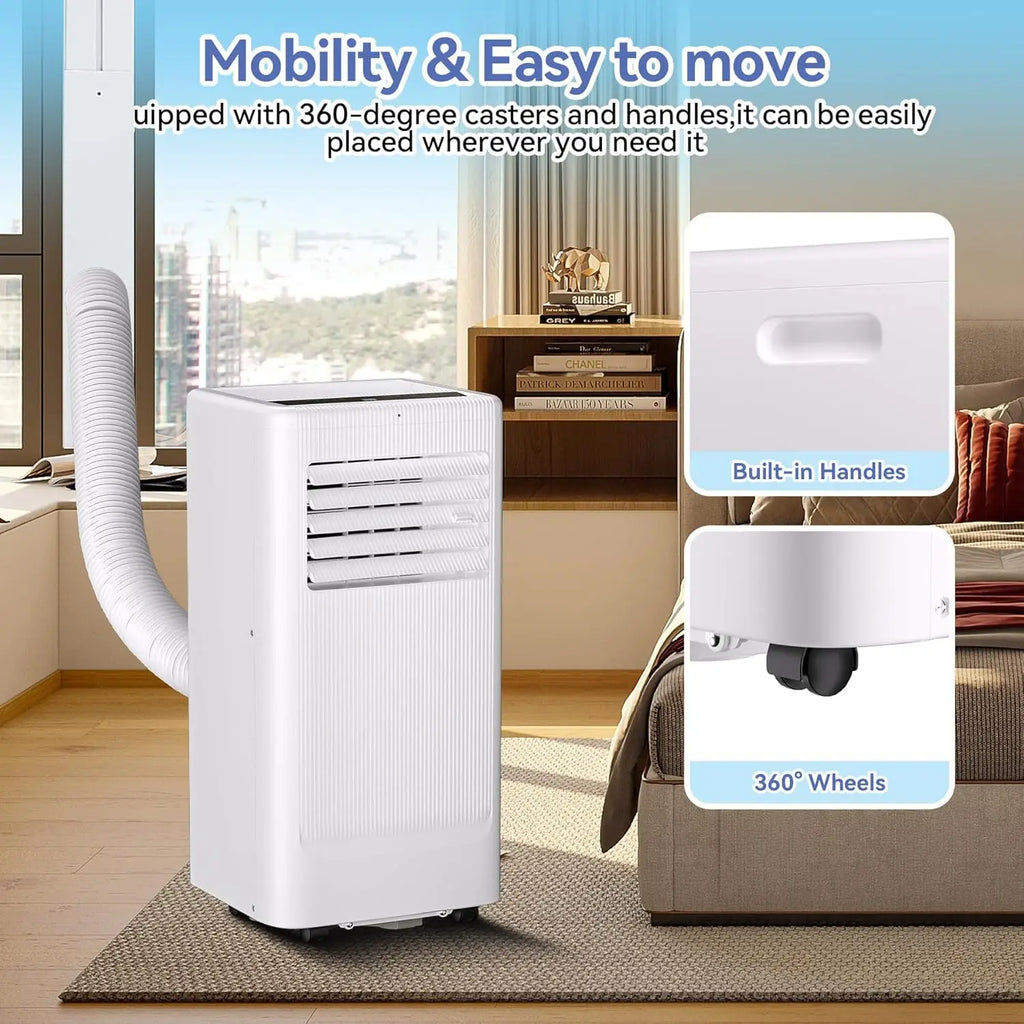 8000BTU Portable Air Conditioner 3-In-1 Standing AC Unit Cooling AC Up to 420 Sq. Ft., AC Unit with Cooling Fan and Dehumidifier