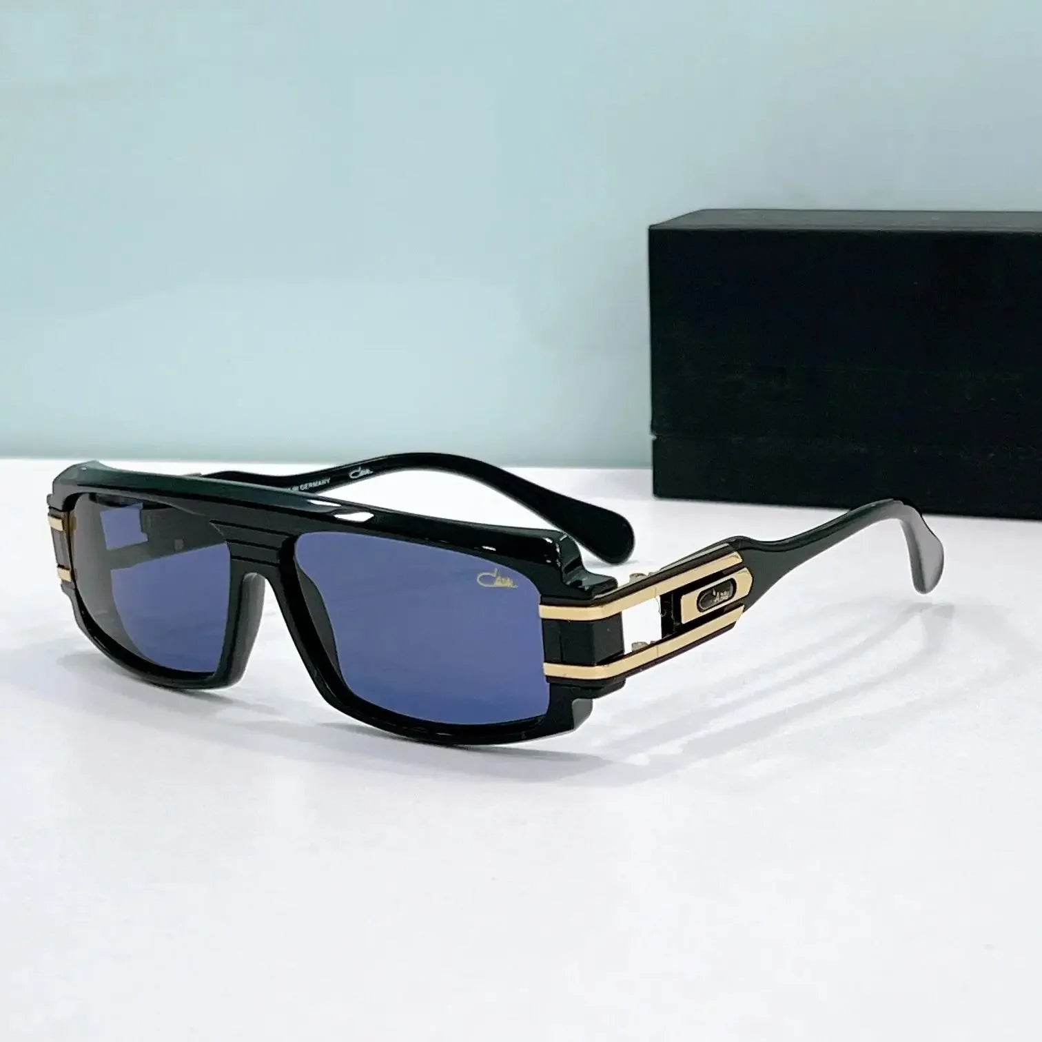 Original CCAZAL MOD164 Trend Classic Rectangle Acetate Frame Men Sunglasses Premium Casual UV400 Polarized Women Couple Eyewear