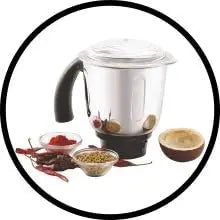 Cyclone 4-Jar Perfect Mixer Grinder Kitchen Grinding Genius 750 Watt Powerful Motor, 3 Variable Speed with Incher, 110V, Silver