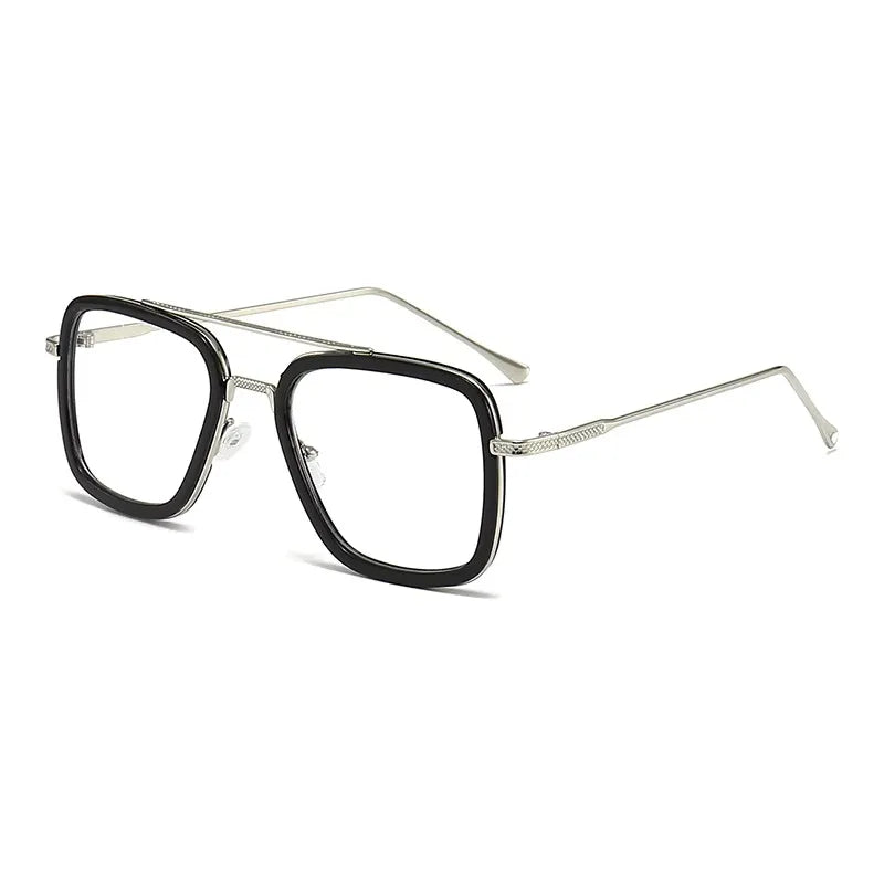 Tony Stark Robert Downey Square Sunglasses for Men Women Fashion Classic Vintage Design Metal UV400 Transparent Sun Glasses 2025