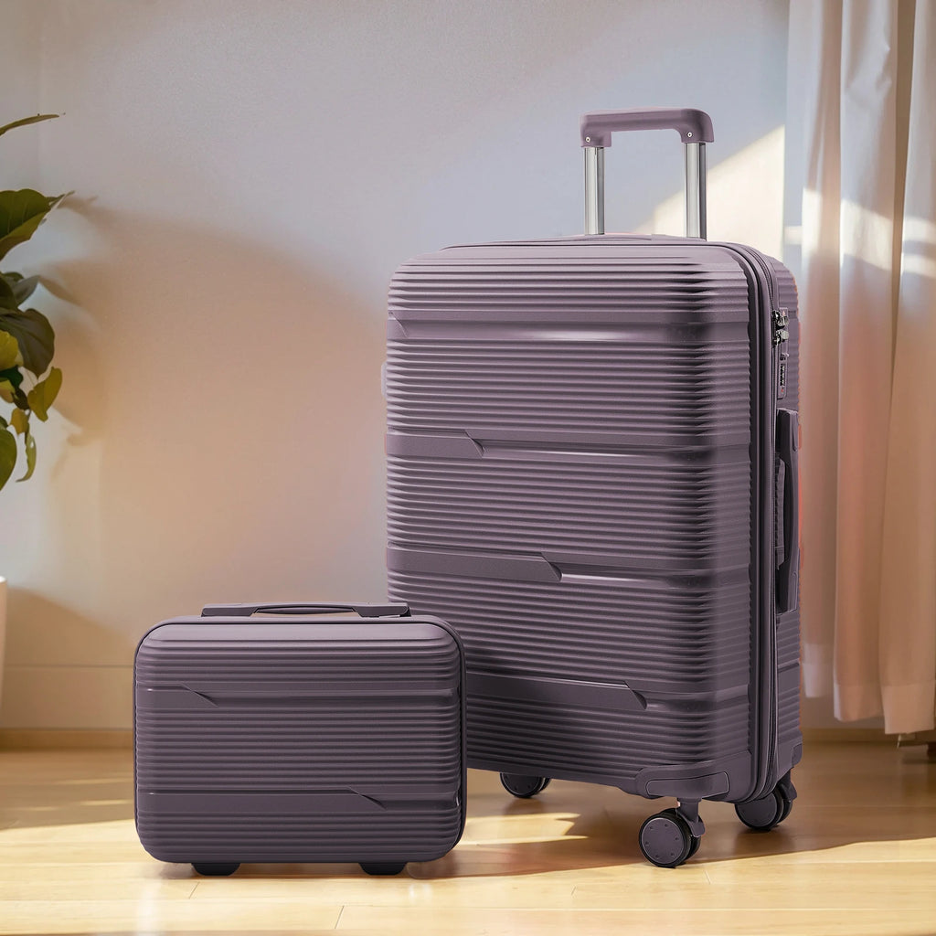 Travel Suitcase Rolling, Carry on Boarding Luggage Cabin Set with Cosmetic Case Spinner Wheels Travel Trolley Case 13 20 Inch