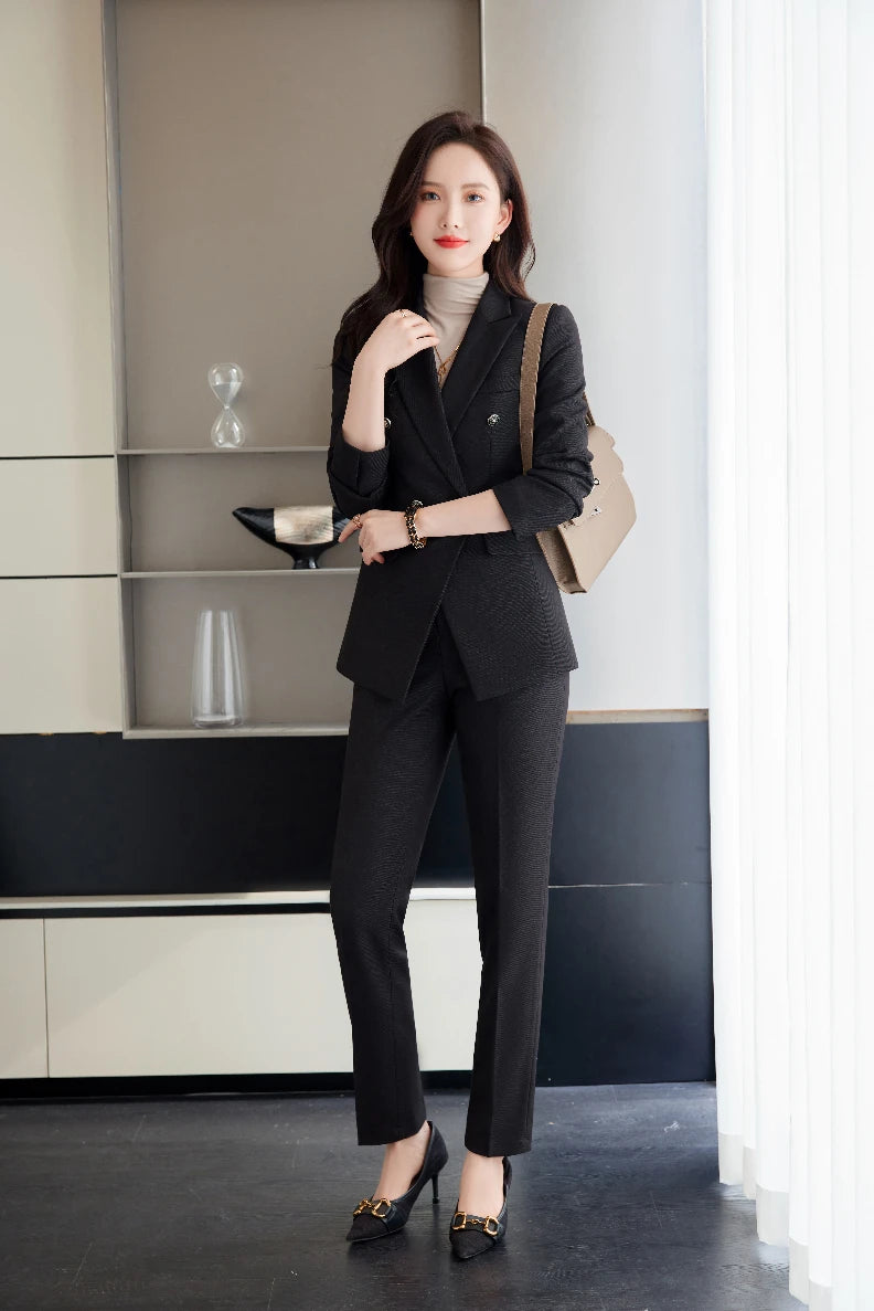 Women's Professional Suit Pantsuits, Highest Temperament to Make You Unique, Autumn and Winter Fashion, New