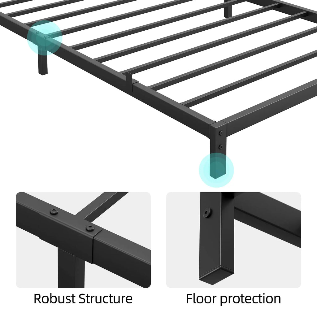 Bed Frames with Under Bed Storage, Heavy Duty Mattress Foundation, Easy Assembly, No Box Spring Needed,Platform Bed for Bedroom