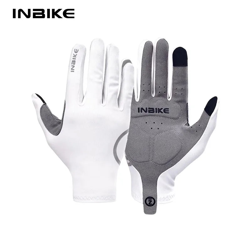 INBIKE Full Finger Cycling Gloves Breathable Shock-Absorbing for Road Bike MTB Gloves for Men Women Spring Fall Bicycle Gloves