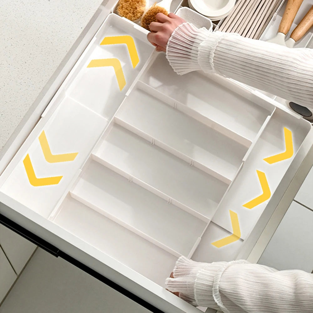 1PC Drawer-Mounted Classified Storage Boxes For Flexible Storage Of Cosmetics. Kitchen Desktop Compartment Organizer.