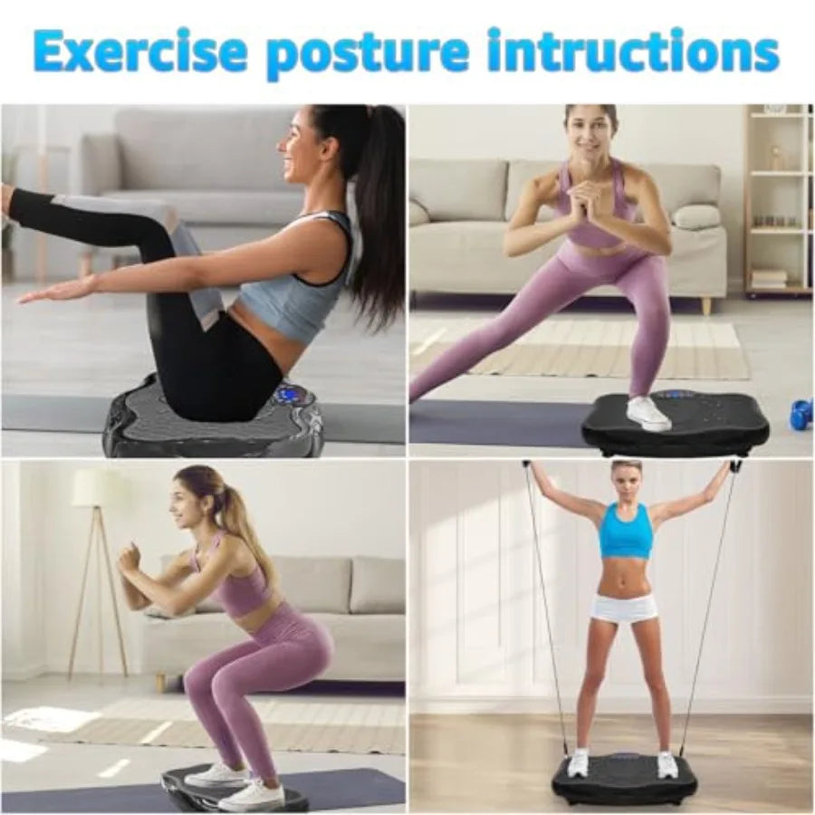 XXL Extra Large 120 Levels Vibration Plate Exercise Machine Maximum Load 330LBS Helps Lose Weight and Shape Your Body Tone Your