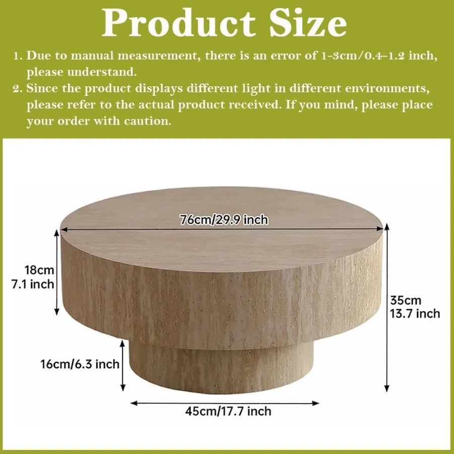 Travertine Round Coffee Table for Living Room Round Stone Veneer Coffee Table Modern Unique Coffee Tables for Living Room F Tra