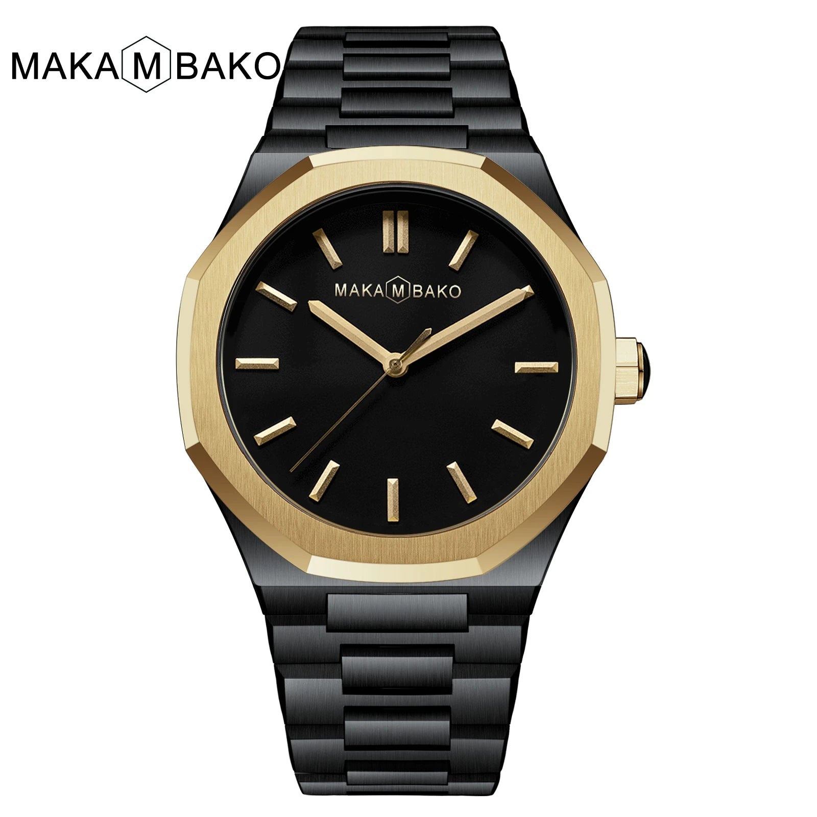 Black Mens Watch With Original Japanese MIYOTA 2035 Quartz Movement 40mm Business Style Stainless Steel 3Bar Watch for Men reloj