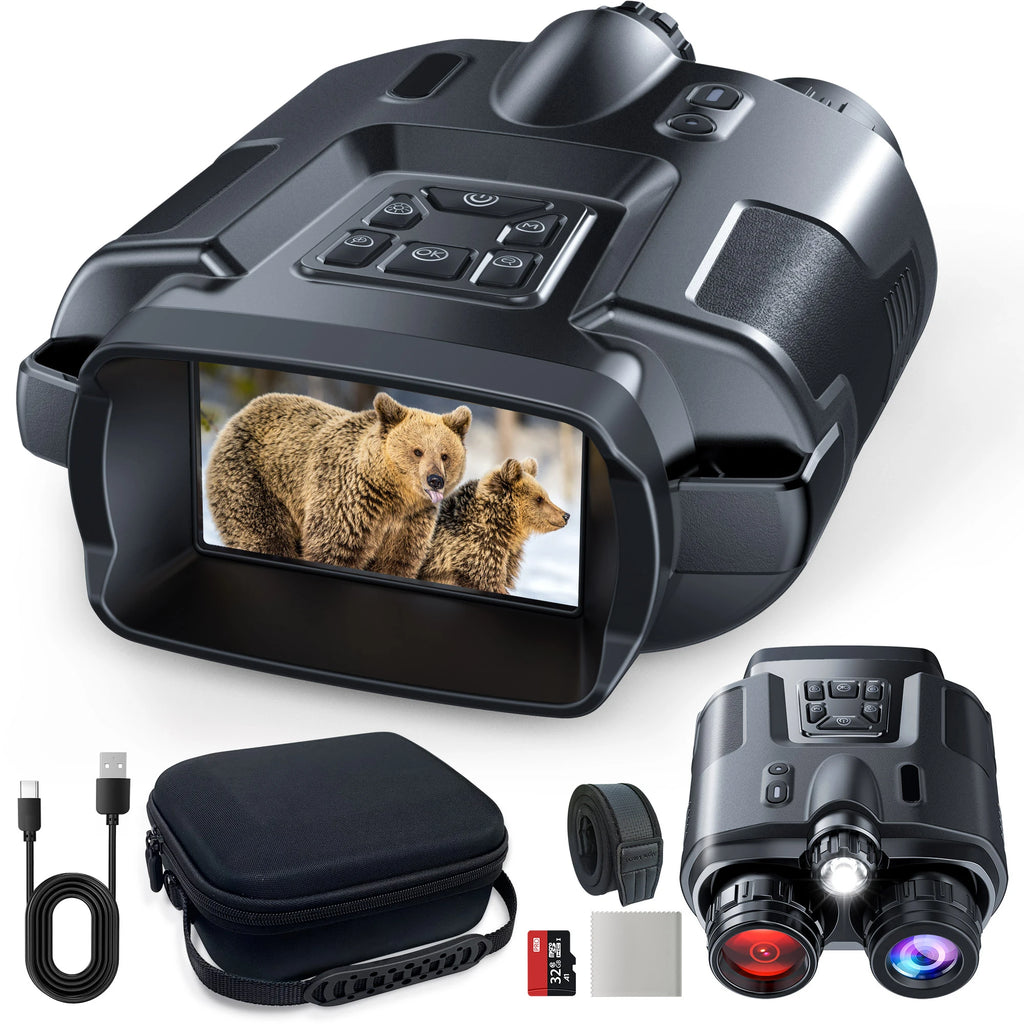USB Rechargeable 4K Night Vision Binoculars 600m HD 8X Digital Zoom 5000mAh 3inch Screen Infrared VisionNight Goggle