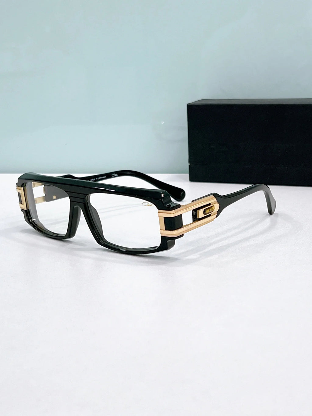 Original CCAZAL MOD164 Trend Classic Rectangle Acetate Frame Men Sunglasses Premium Casual UV400 Polarized Women Couple Eyewear