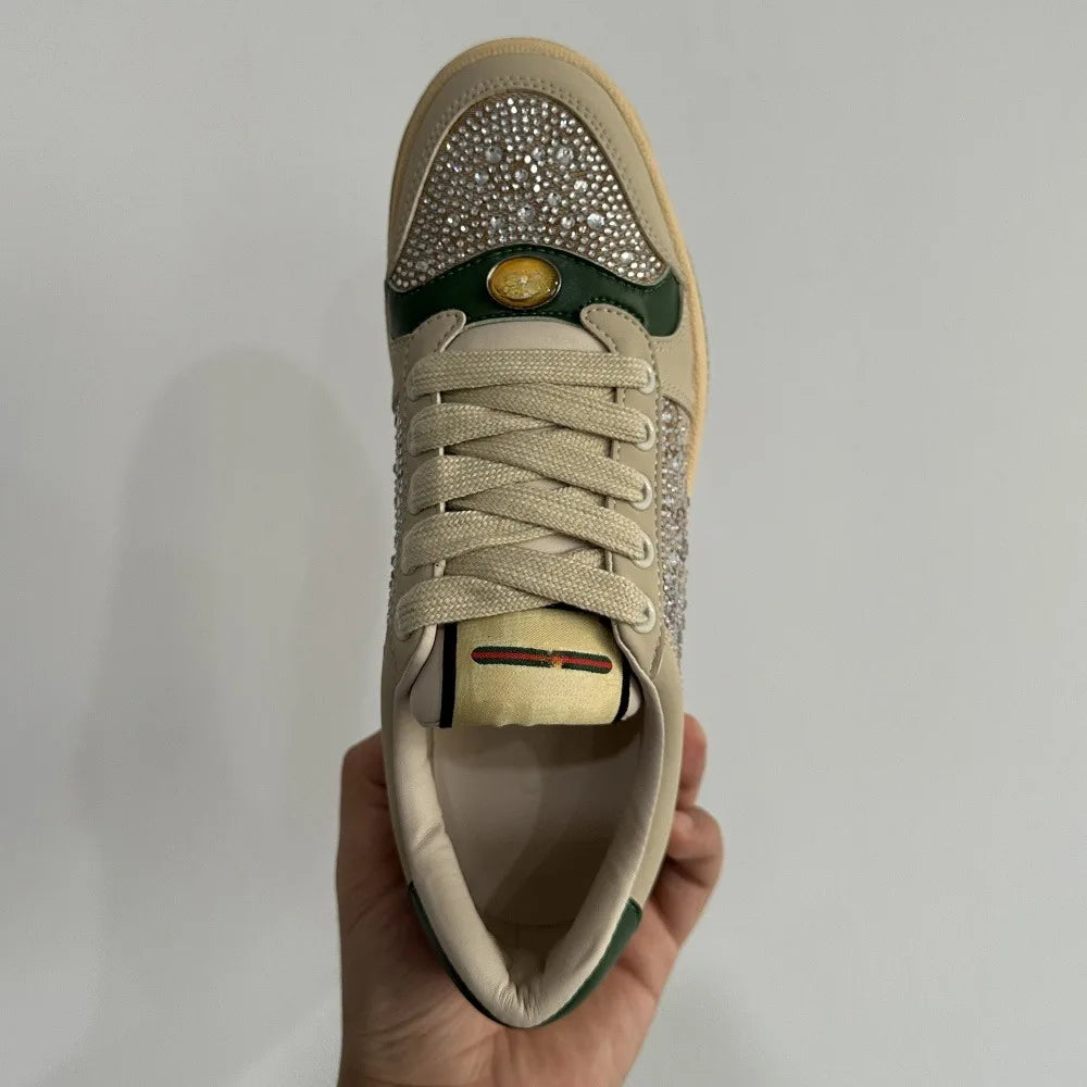 Wholesale Women's Casual Shoes 2023 New Color Block Design Thick Sole Cloth Shoes Soft Suede Leather Sandals Summer Flat Heels