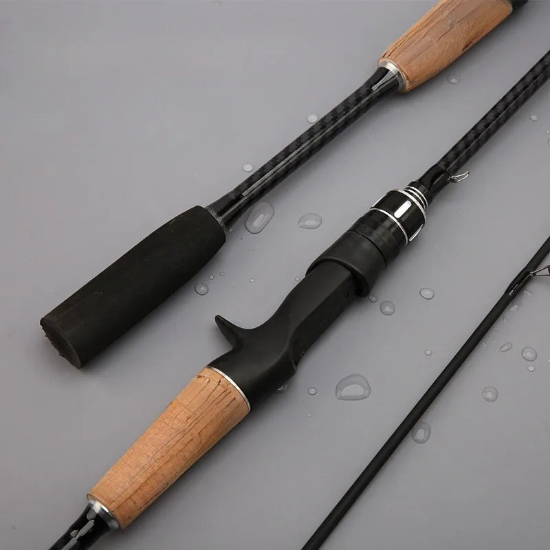 Carbon Lure Rod with Wooden Handle,180cm/70.86inch,Suitable for a variety of fishing environments