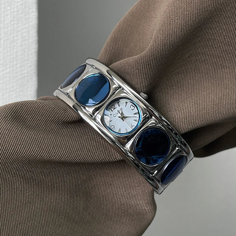 CILOA bracelet watch female 2025 new round gift brand authentic blue high quality casual waterproof quartz watch ladies watch