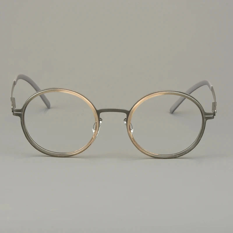 Classics Round Glasses Frame Eyeglasses Light Thin Screwless Acetate Ring Men Women Spectacle Germany Brand Design Oroshi 2025