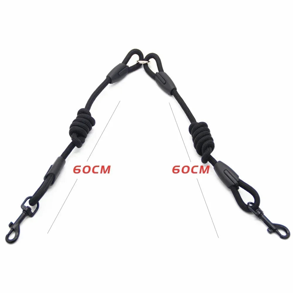 Leashes Dogs 2 Double Accessories Small for Leash Pet Chihuahua Dog 2 Ways Pet Nylon Dogs Lead Double Twin Coupler Stuff Black