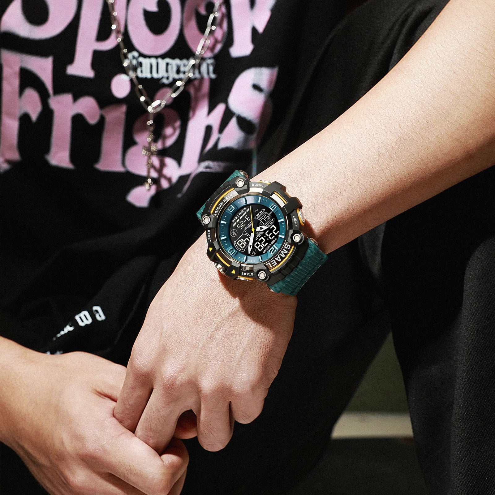 SMAEL Watch Men Sport Alarm Clock For Men 50M Waterproof Wristwatches 8089 Original Brand Men's Wristwatch Quartz Sports Watches