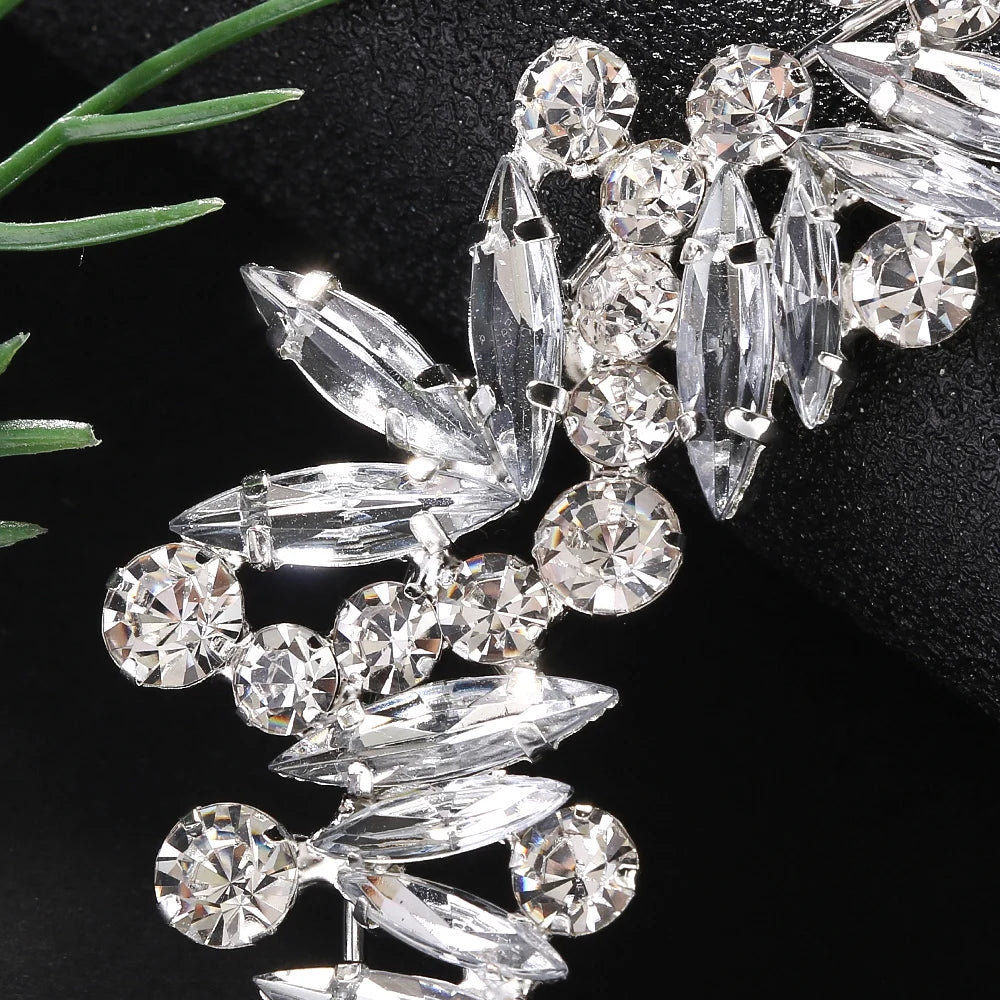 Stonefans Tassel Ear Clips Without Piercing Earrings Jewellery Geometric Earrings Women 2024 Trend Luxury Designer Y2k Gift